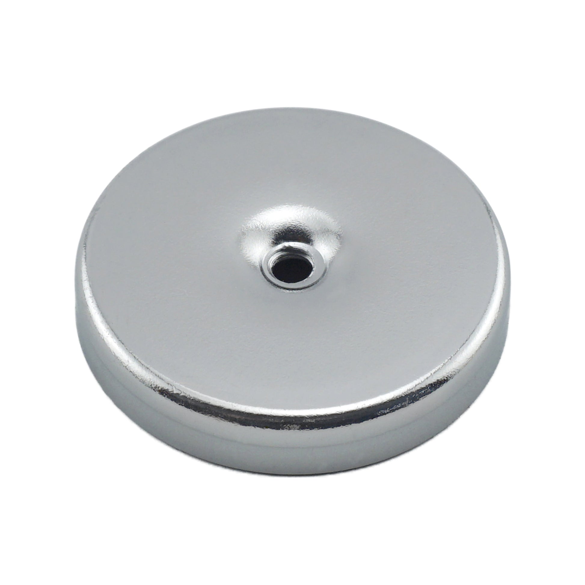 Load image into Gallery viewer, RB44C Ceramic Round Base Magnet with Female Thread - 45 Degree Angle View