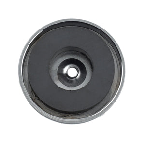 RB44C Ceramic Round Base Magnet with Female Thread - Top View