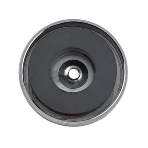 RB44C Ceramic Round Base Magnet with Female Thread - Bottom View