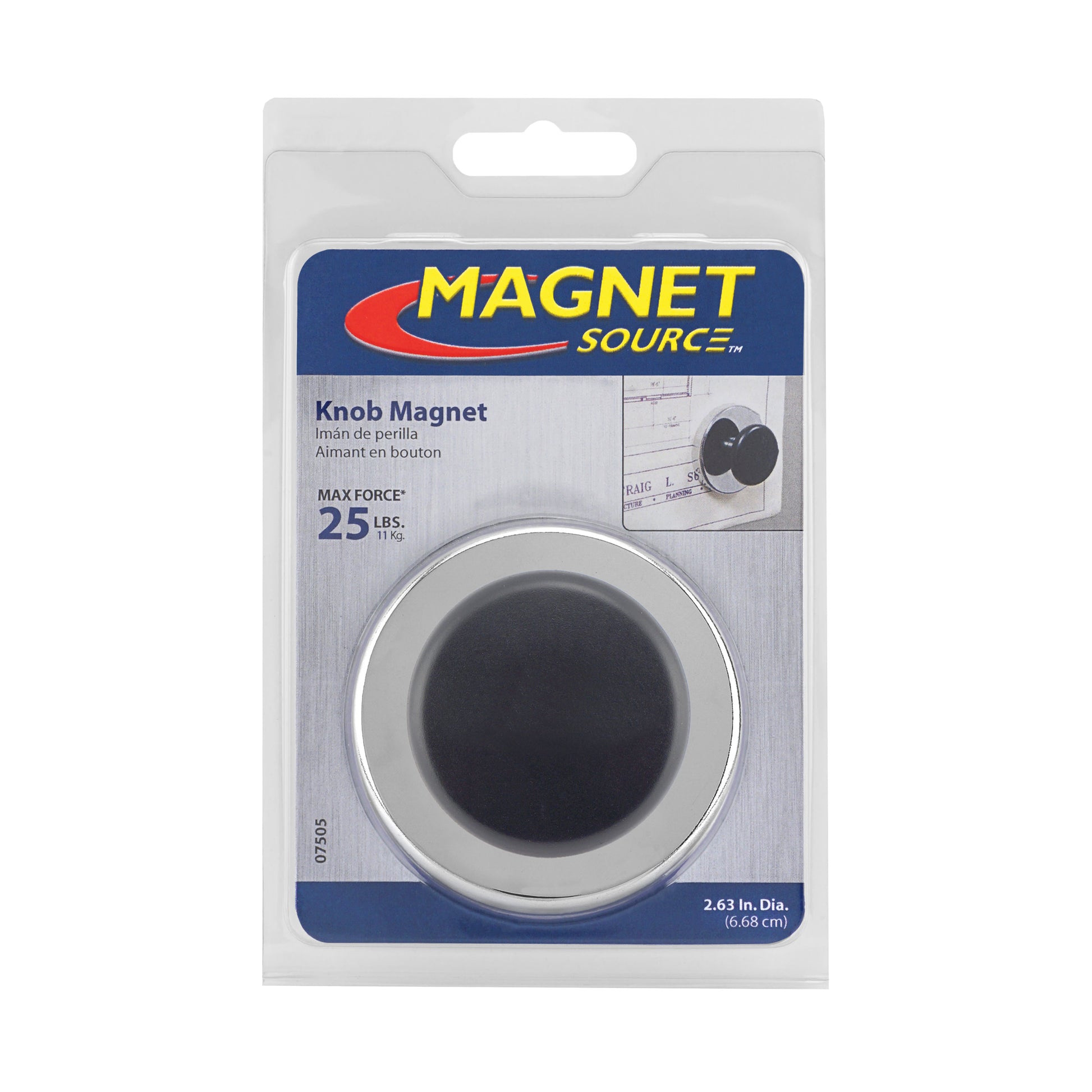 Load image into Gallery viewer, 07505 Ceramic Round Base Magnet with Knob - Bottom View