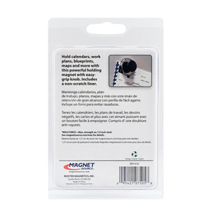 07505 Ceramic Round Base Magnet with Knob - Back of Packaging