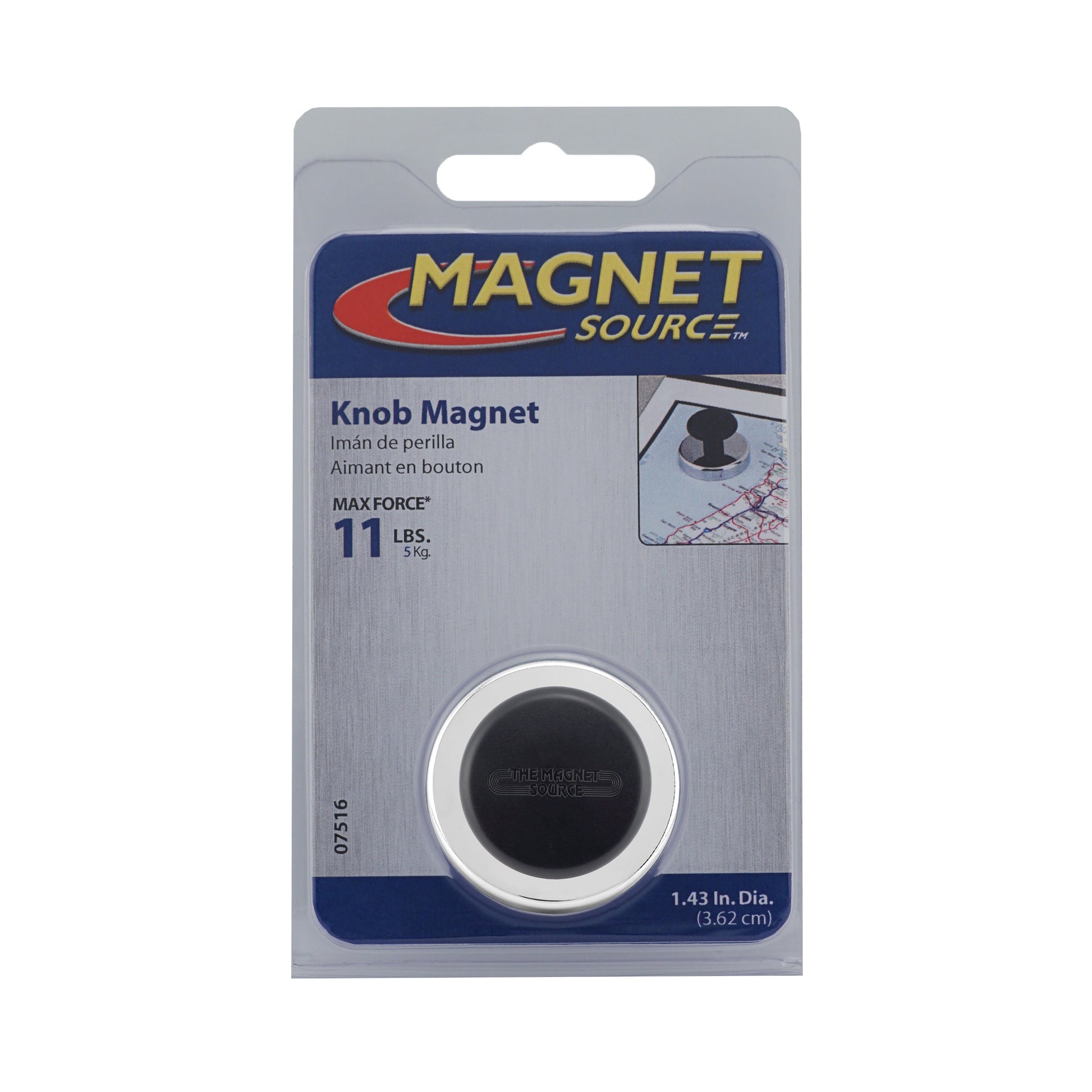 Load image into Gallery viewer, 07516 Ceramic Round Base Magnet with Knob - Side View