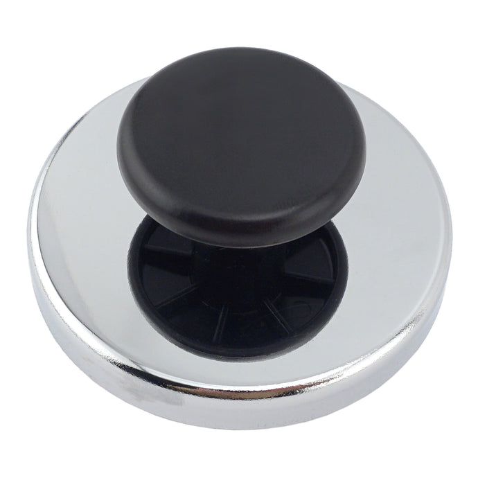 HMKR-80 Ceramic Round Base Magnet with Knob - 45 Degree Angle View