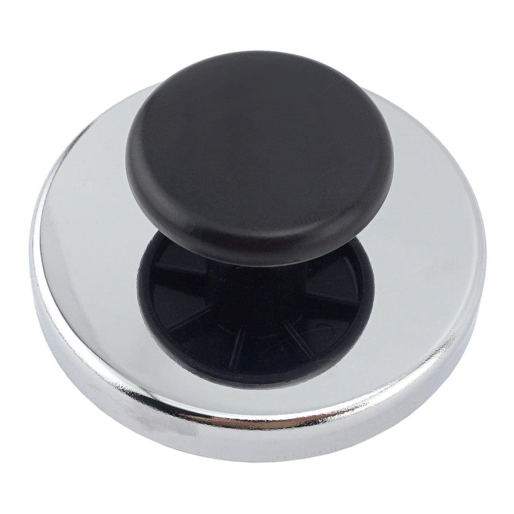 HMKR-80 Ceramic Round Base Magnet with Knob - 45 Degree Angle View