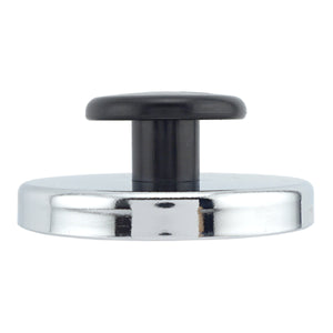 HMKR-80 Ceramic Round Base Magnet with Knob - Front View