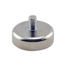 Load image into Gallery viewer, CACM098S01 Ceramic Round Base Magnet with Male Thread - 45 Degree Angle View