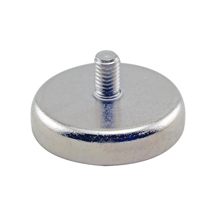 CACM126S01 Ceramic Round Base Magnet with Male Thread - 45 Degree Angle View