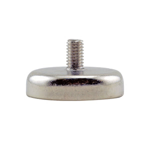 CACM126S01 Ceramic Round Base Magnet with Male Thread - Front View