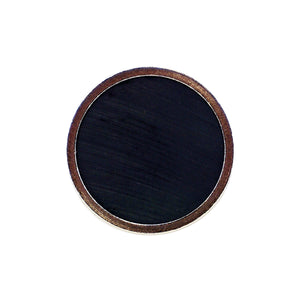 CACM126 Ceramic Round Base Magnet with Male Thread - Top View