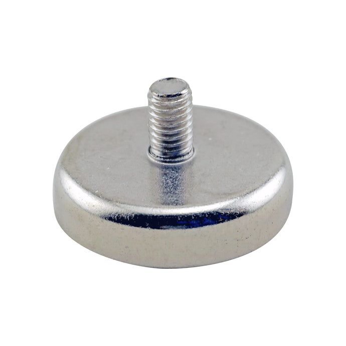 CACM141 Ceramic Round Base Magnet with Male Thread - 45 Degree Angle View