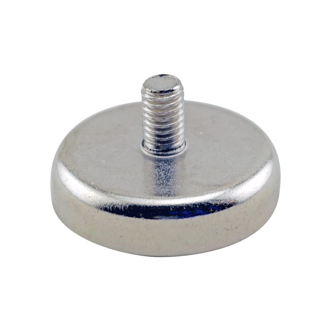 CACM141 Ceramic Round Base Magnet with Male Thread - 45 Degree Angle View