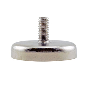 CACM141 Ceramic Round Base Magnet with Male Thread - Front View