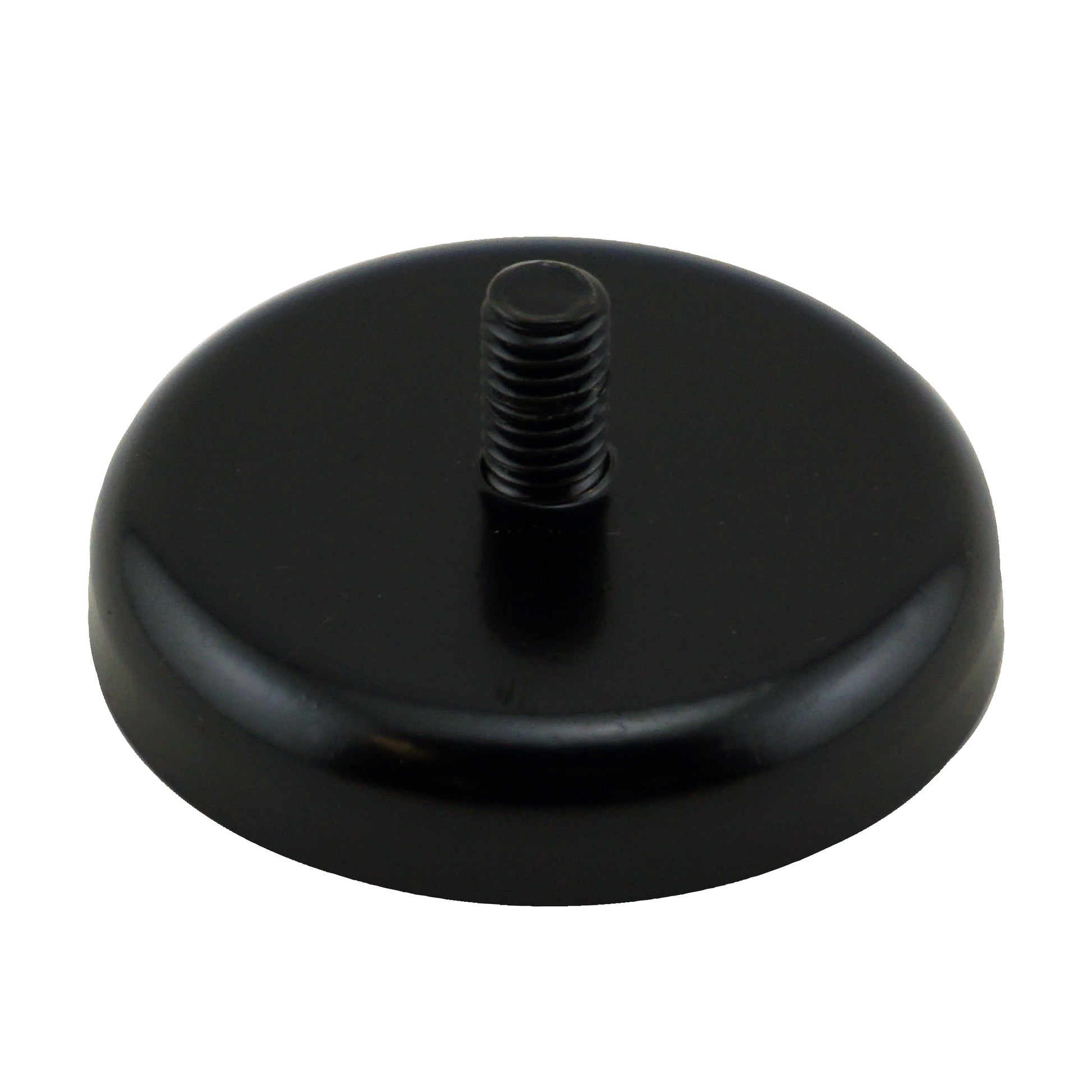 Load image into Gallery viewer, CACM165S01BPC Ceramic Round Base Magnet with Male Thread - 45 Degree Angle View