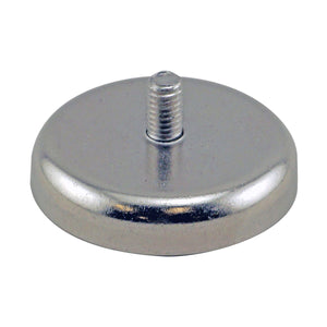 CACM165S01 Ceramic Round Base Magnet with Male Thread - 45 Degree Angle View