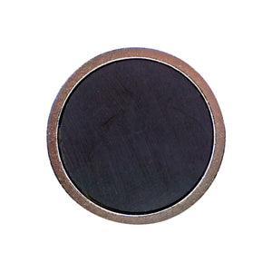CACM165S01 Ceramic Round Base Magnet with Male Thread - Top View
