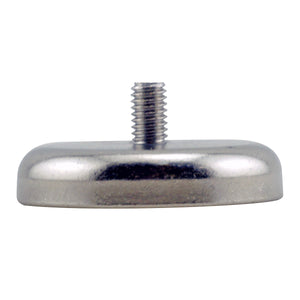 CACM165S01 Ceramic Round Base Magnet with Male Thread - Front View