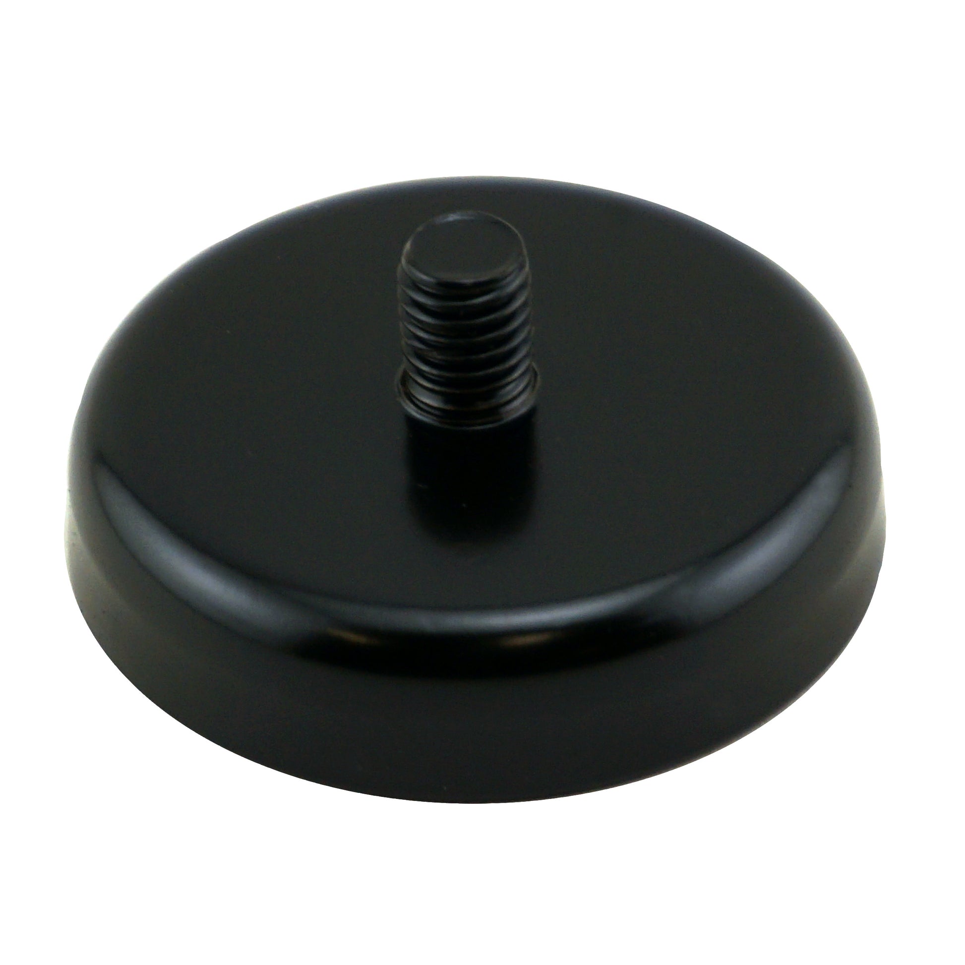 Load image into Gallery viewer, CACM189S01BPC Ceramic Round Base Magnet with Male Thread - 45 Degree Angle View