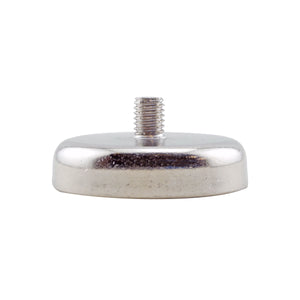 CACM189S01 Ceramic Round Base Magnet with Male Thread - Front View