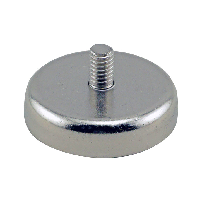 CACM189 Ceramic Round Base Magnet with Male Thread - Side View
