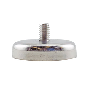 CACM189 Ceramic Round Base Magnet with Male Thread - Front View