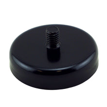 Load image into Gallery viewer, CACM200S01BPC Ceramic Round Base Magnet with Male Thread - 45 Degree Angle View