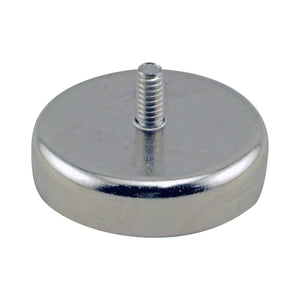 CACM200 Ceramic Round Base Magnet with Male Thread - 45 Degree Angle View