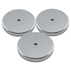 RB60CX3 Ceramic Round Base Magnets (3pk) - 45 Degree Angle View