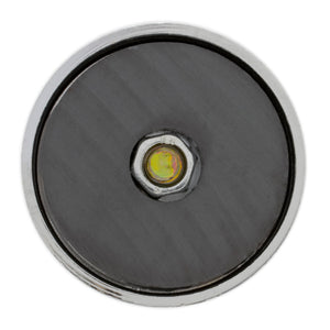 HMKR-45X4 Ceramic Round Base Magnets with Knob (4pk) - Bottom View