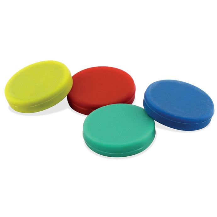 07591 Ceramic Rubber Coated Disc Magnets (4pk) - 45 Degree Angle View