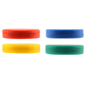 07591 Ceramic Rubber Coated Disc Magnets (4pk) - Bottom View