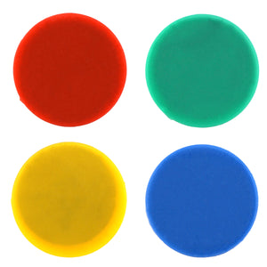 07591 Ceramic Rubber Coated Disc Magnets (4pk) - Back of Packaging