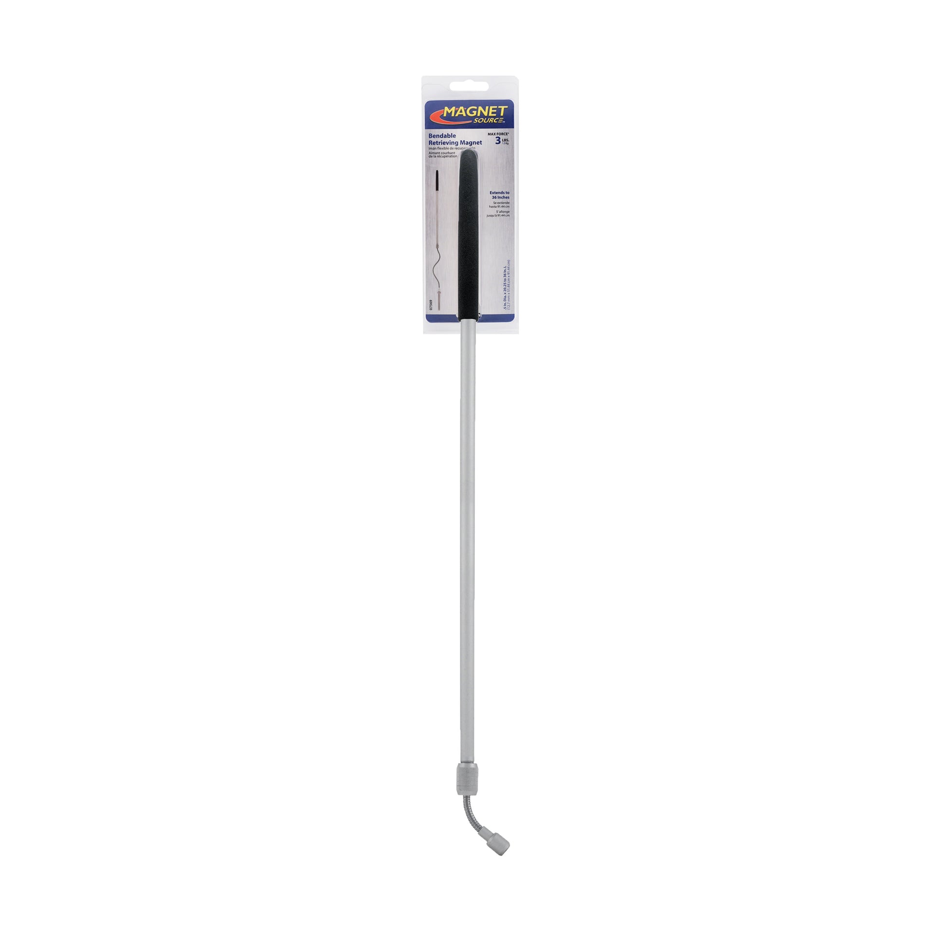 Load image into Gallery viewer, 07569 Extendable, Bendable Magnetic Pick-Up Tool with Locking Nut - Packaging