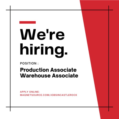 We're hiring - Production Associate, Warehouse Associate - apply online in Castle Rock, Colo.