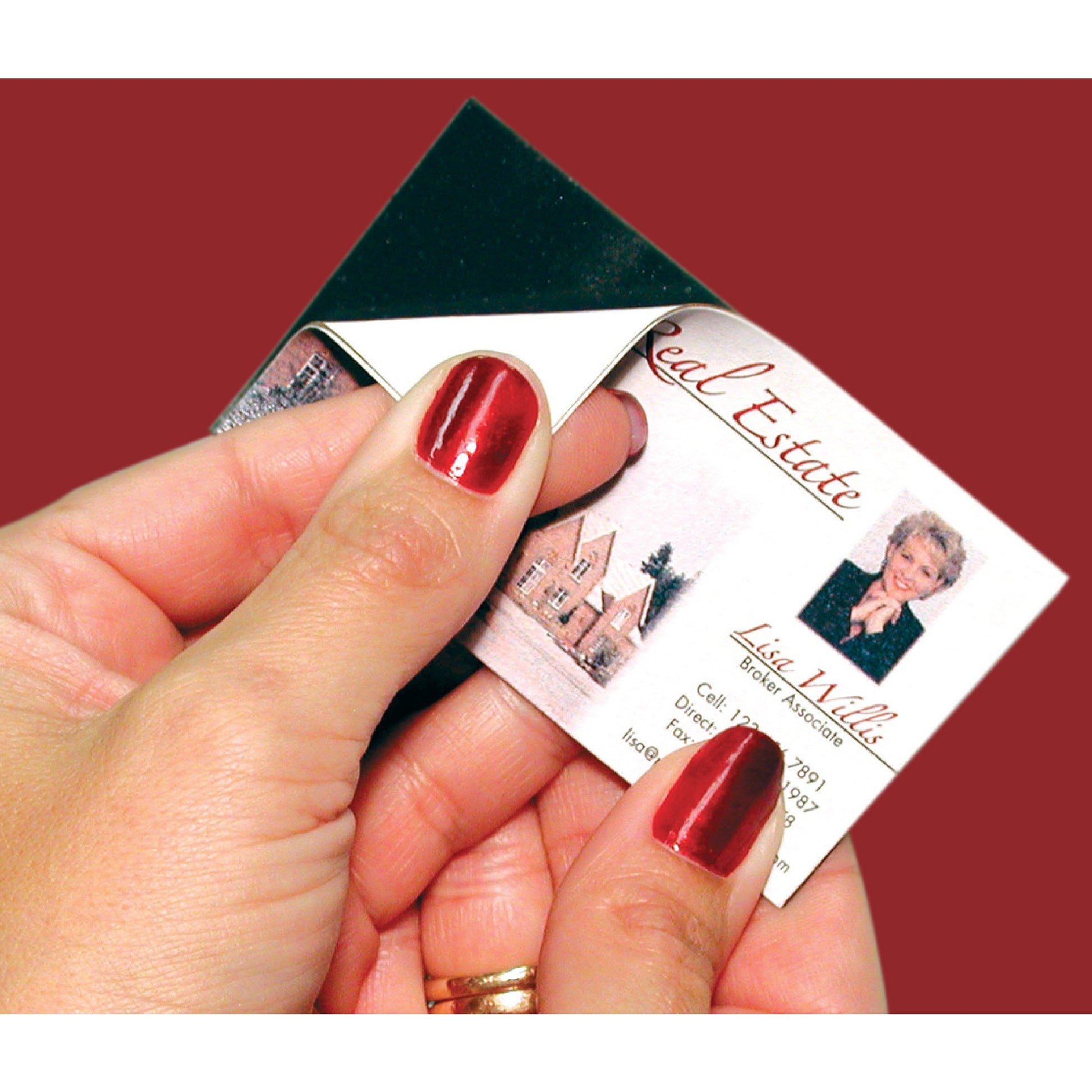 Load image into Gallery viewer, 40025 Flexible Magnetic Business Cards (25pk) - In Use