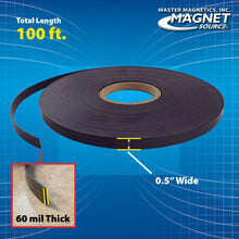 Load image into Gallery viewer, ZGN10PBX Flexible Magnetic Strip - Bottom View