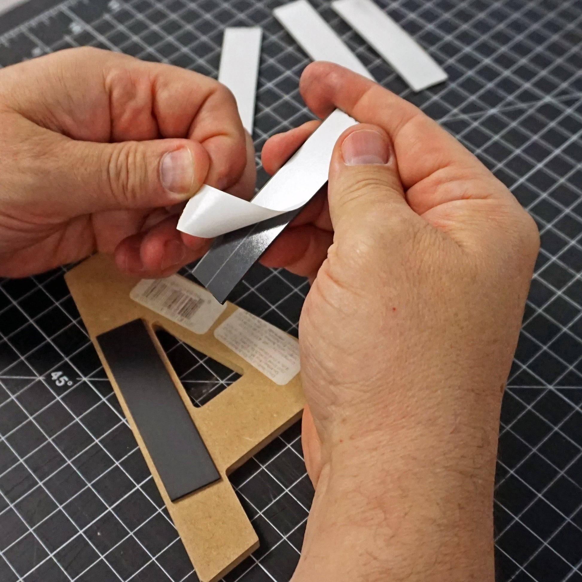 Load image into Gallery viewer, ZG30A-A-F Flexible Magnetic Strip with Adhesive - In Use