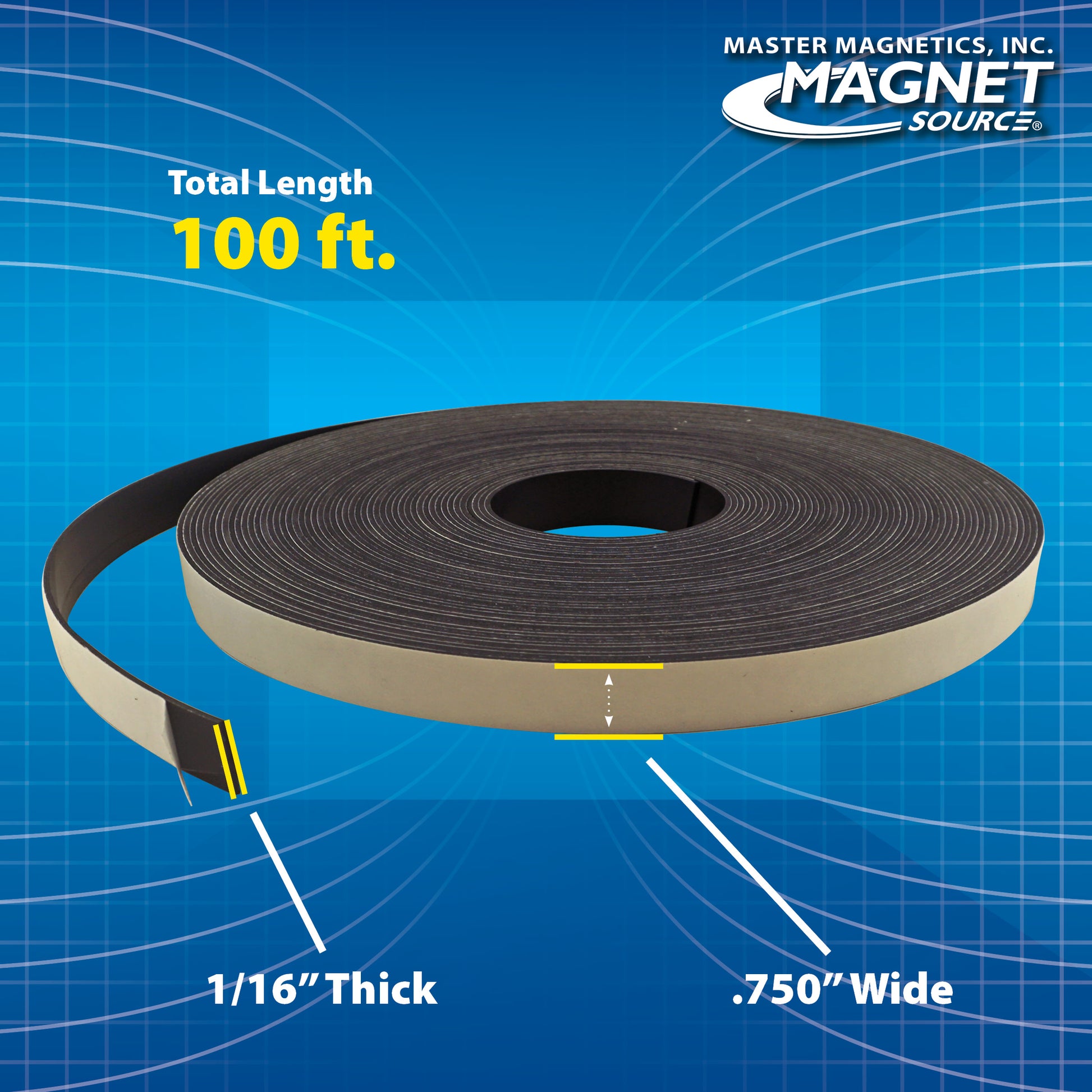Load image into Gallery viewer, ZG30A-A-F Flexible Magnetic Strip with Adhesive - Specifications