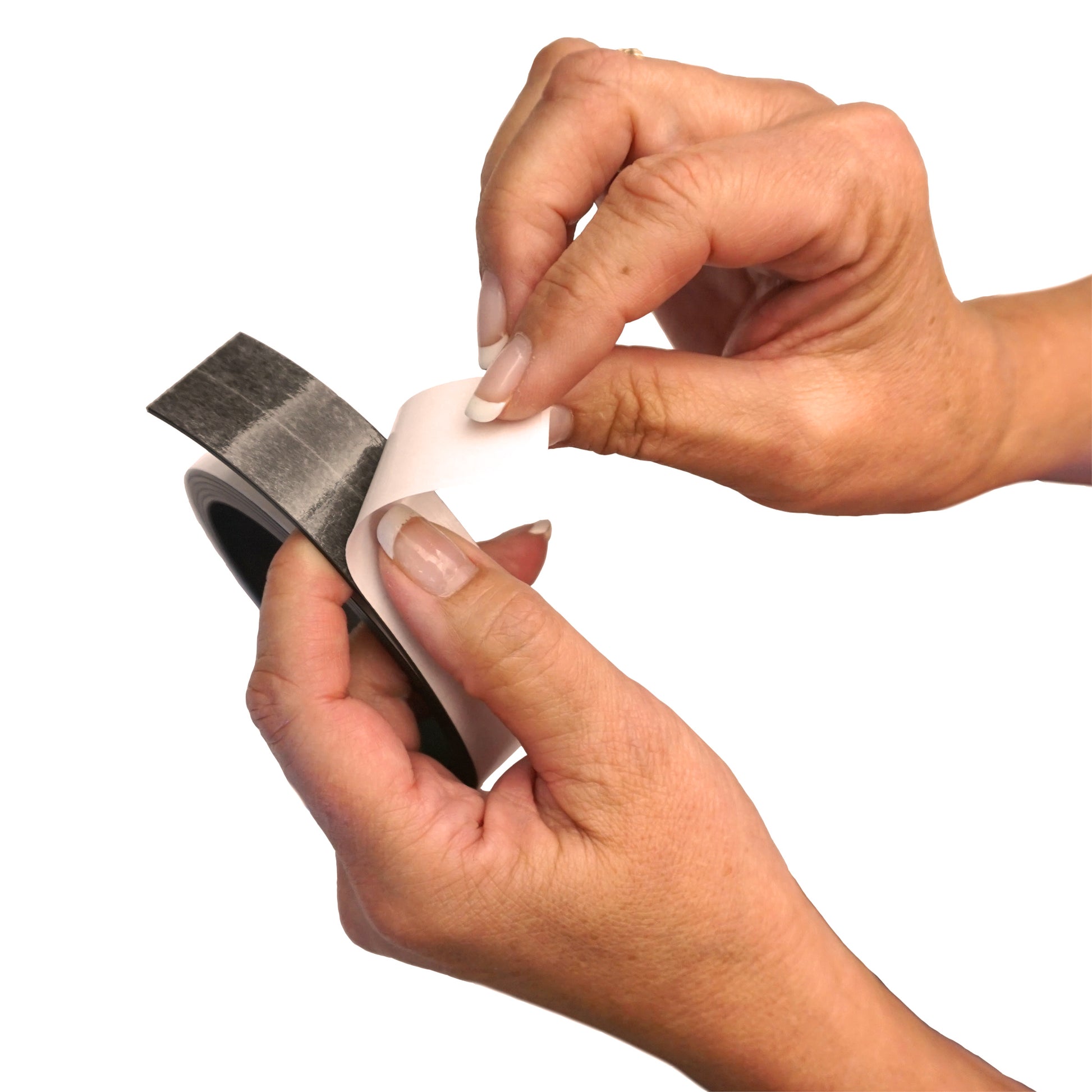 Load image into Gallery viewer, ZG30A-A-F Flexible Magnetic Strip with Adhesive - Peeling the Adhesive Away