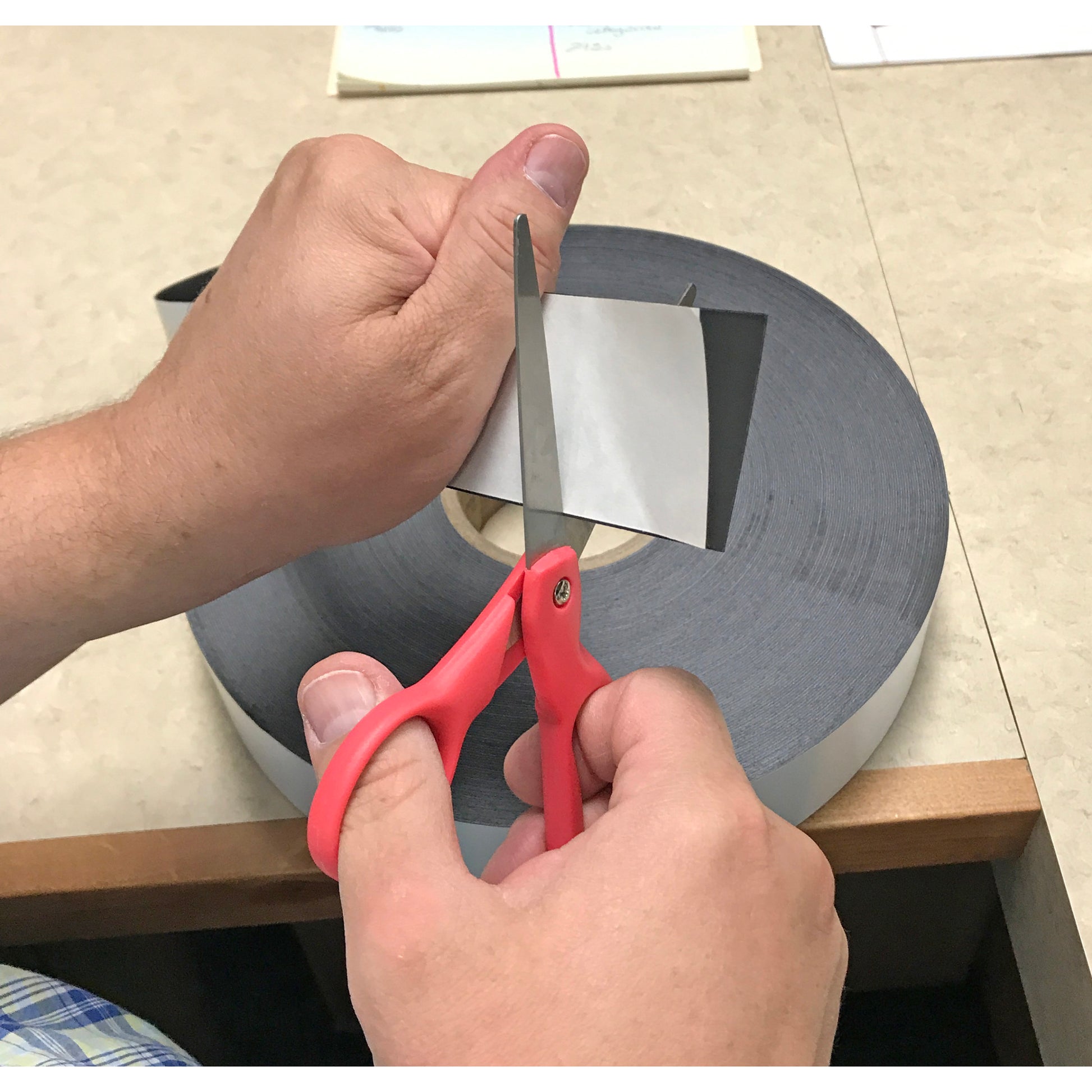 Load image into Gallery viewer, ZG80A-A-F Flexible Magnetic Strip with Adhesive - In Use