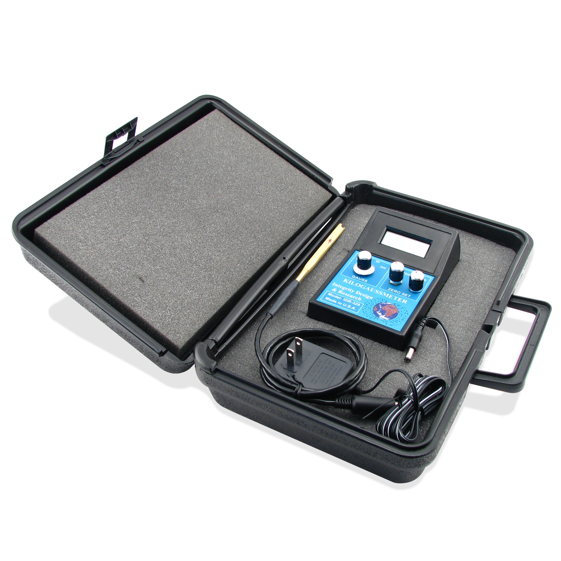 Load image into Gallery viewer, GM2 Gaussmeter with Transverse Probe &amp; AC Adaptor - Kit shown in carrying case
