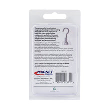 Load image into Gallery viewer, 07631 Grade 42 Neodymium Magnetic Hooks (2pk) - Back of Packaging