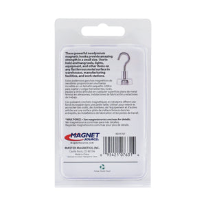 07631 Grade 42 Neodymium Magnetic Hooks (2pk) - Back of Packaging
