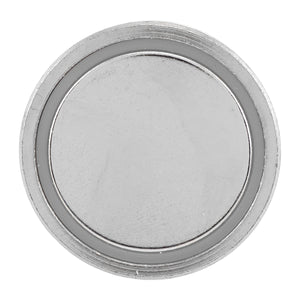NACF078 Grade 42 Neodymium Round Base Magnet with Female Thread - Bottom View