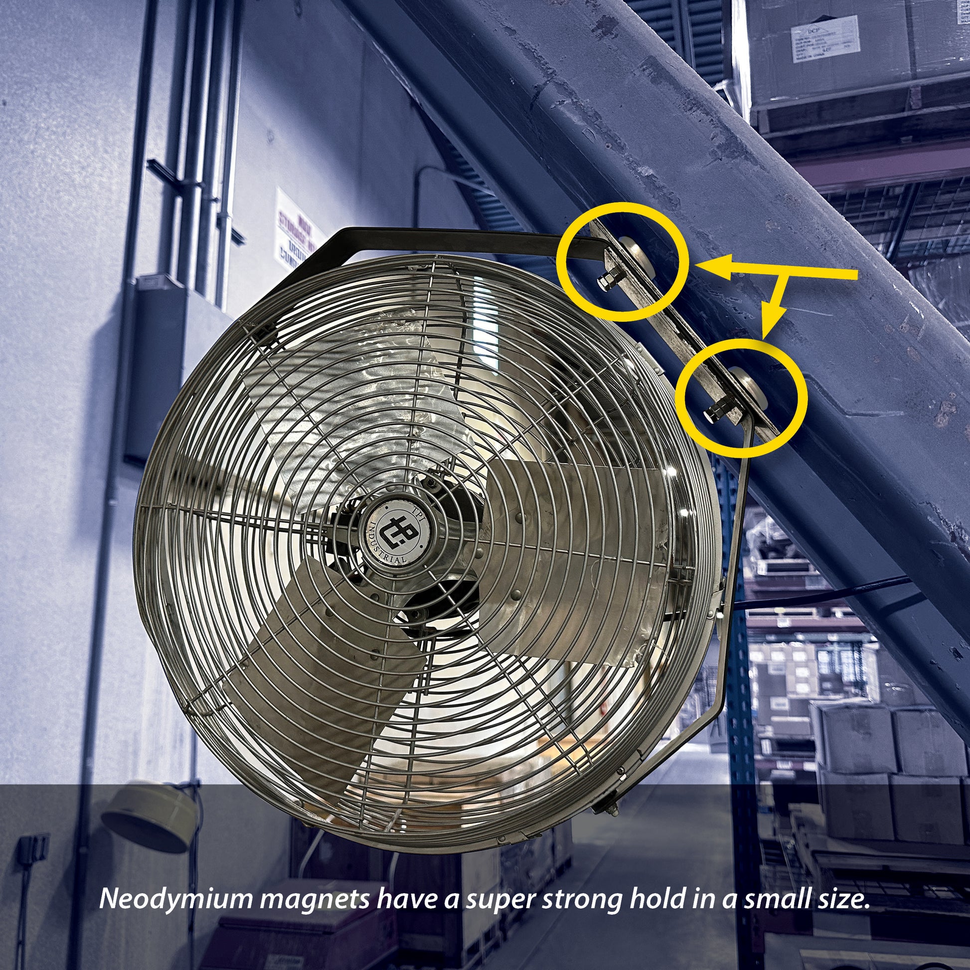 Load image into Gallery viewer, NACF189 Grade 42 Neodymium Round Base Magnet with Female Thread - In Use