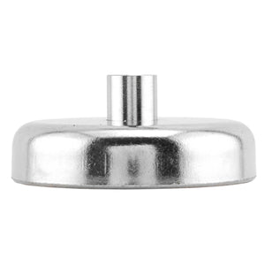 NACF189 Grade 42 Neodymium Round Base Magnet with Female Thread - Side View