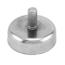 Load image into Gallery viewer, NACM078 Grade 42 Neodymium Round Base Magnet with Male Thread - 45 Degree Angle View