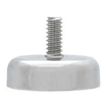 Load image into Gallery viewer, NACM098 Grade 42 Neodymium Round Base Magnet with Male Thread - Side View