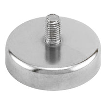 Load image into Gallery viewer, NACM189 Grade 42 Neodymium Round Base Magnet with Male Thread - 45 Degree Angle View