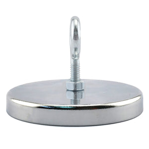 RB80EB Heavy-Duty Ceramic Round Base Magnet Assembled with Eyebolt - Bottom View