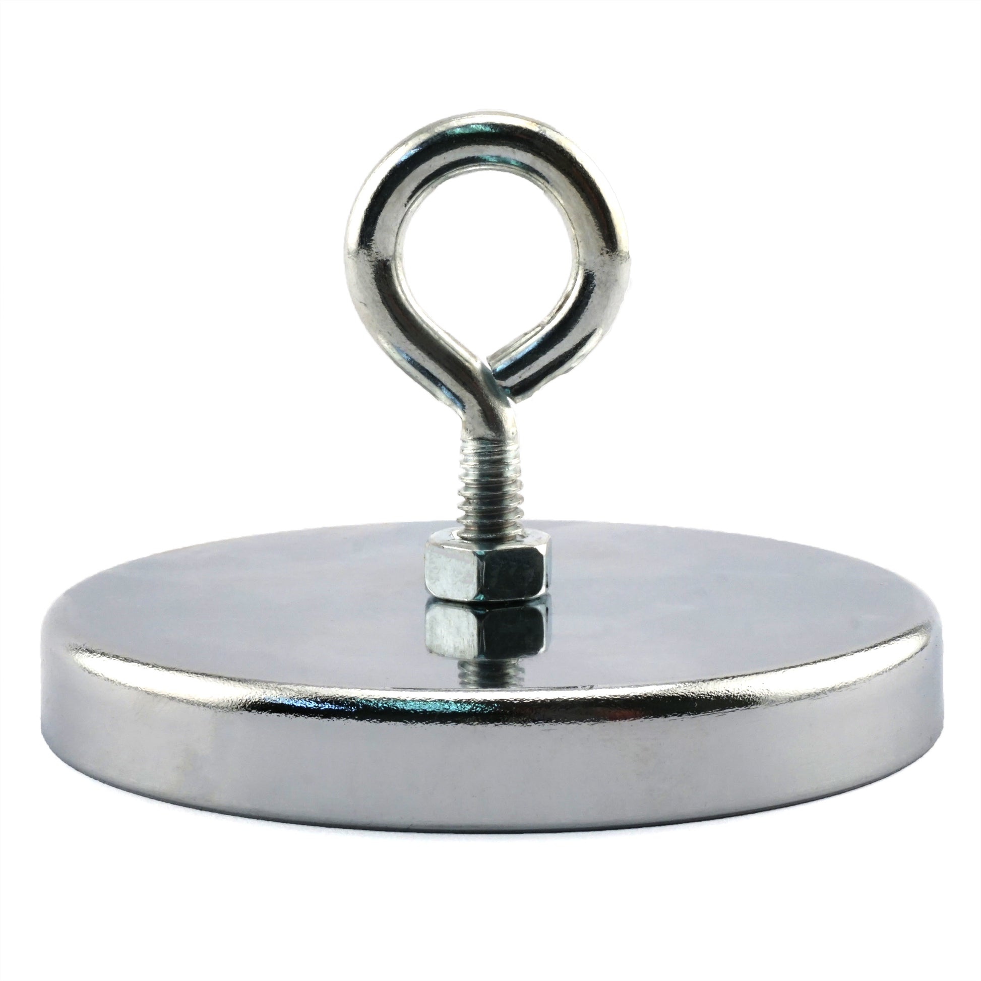 Load image into Gallery viewer, RB80EB Heavy-Duty Ceramic Round Base Magnet Assembled with Eyebolt - Front View